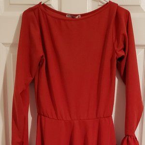Rebdolls Special Edition Bell Sleeve Ruffled Tie Front Mini Dress NWT